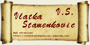 Vlatka Stamenković vizit kartica
